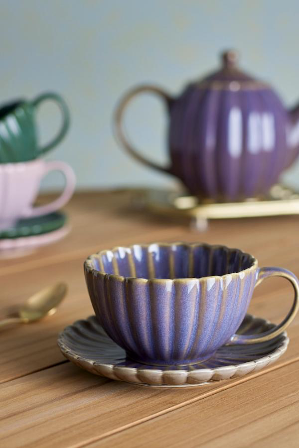 Latina Cup w/Saucer - Set of 6 - Purple