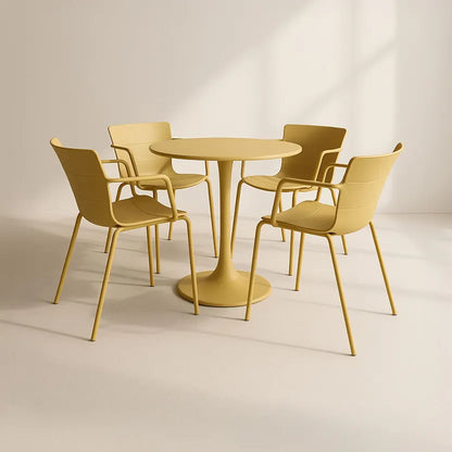 MONTAUK GARDEN SET - Ochre - Table with 4 Dining Chairs