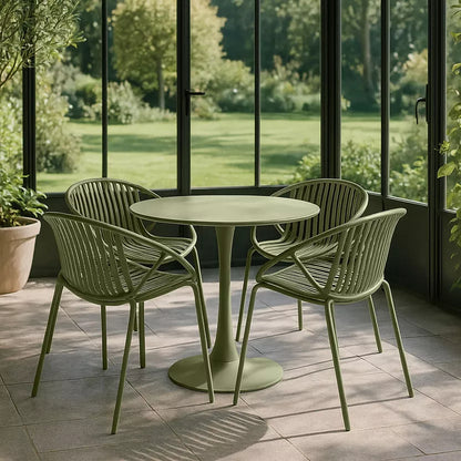 CALYPSO GARDEN SET - Green - Table with 4 Dining Chairs