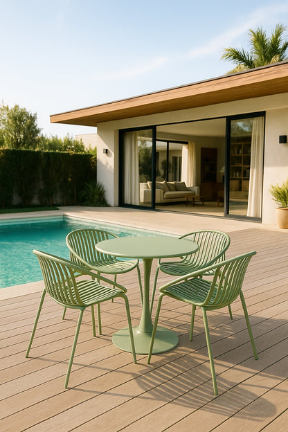 CALYPSO GARDEN SET - Green - Table with 4 Dining Chairs