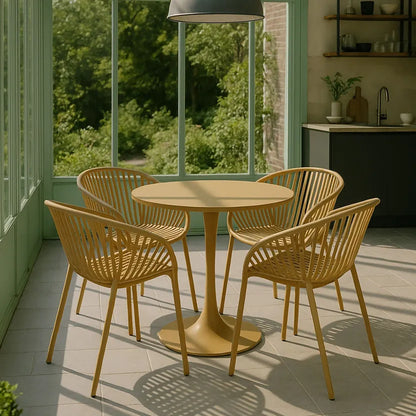 CALYPSO GARDEN SET - Ochre - Table with 4 Dining Chairs