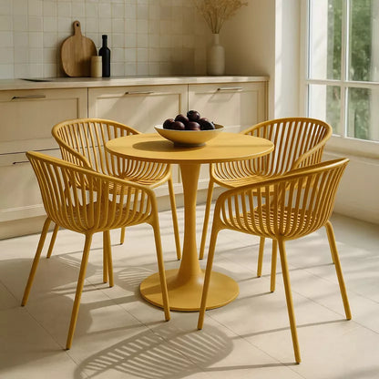 CALYPSO GARDEN SET - Ochre - Table with 4 Dining Chairs