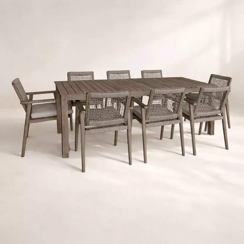EDEN GARDEN DINING SET - Table with 8 armchairs