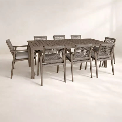 EDEN GARDEN DINING SET - Table with 8 armchairs