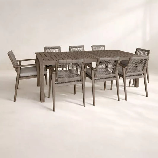 EDEN GARDEN DINING SET - Table with 8 armchairs