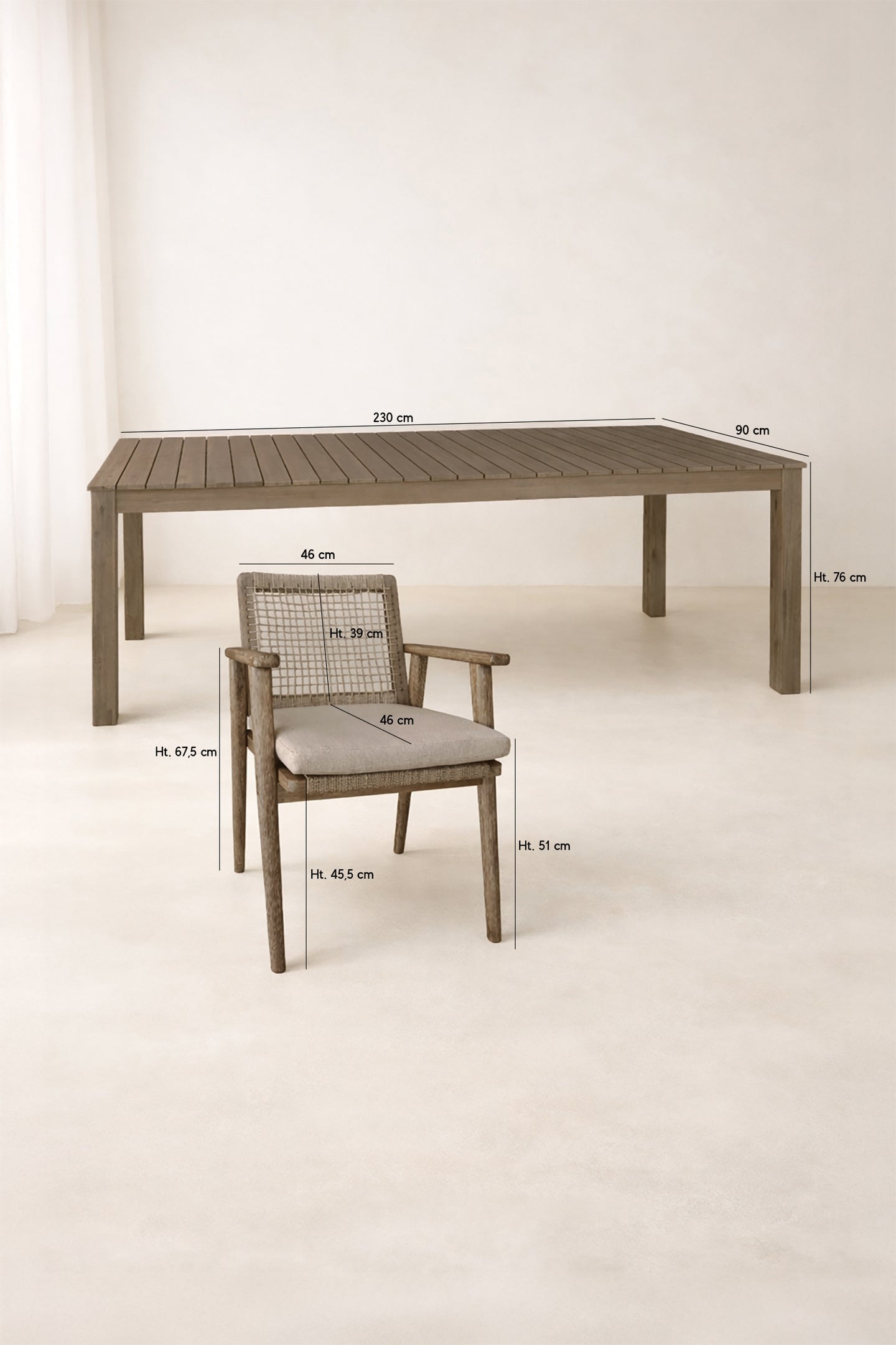 EDEN GARDEN DINING SET - Table with 8 armchairs
