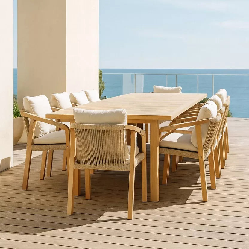 SAONA GARDEN DINING SET - Extendable table with 10 armchairs