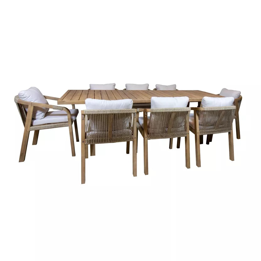SAONA GARDEN DINING SET - Table with 8 armchairs