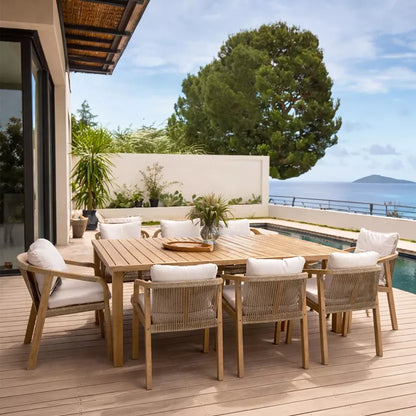 SAONA GARDEN DINING SET - Table with 8 armchairs