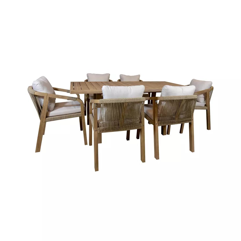 SAONA GARDEN DINING SET - Table with 6 armchairs