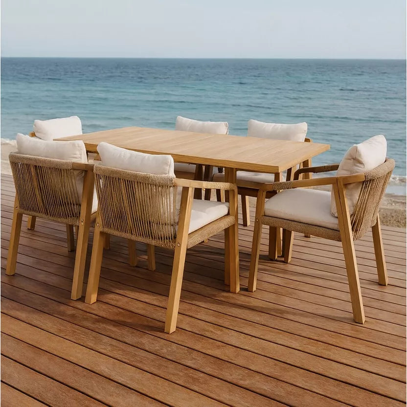 SAONA GARDEN DINING SET - Table with 6 armchairs