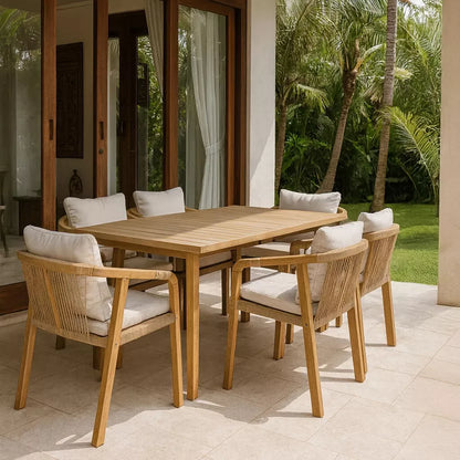 SAONA GARDEN DINING SET - Table with 6 armchairs
