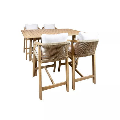 SAONA GARDEN BAR SET - Bar table with 4 high armchairs