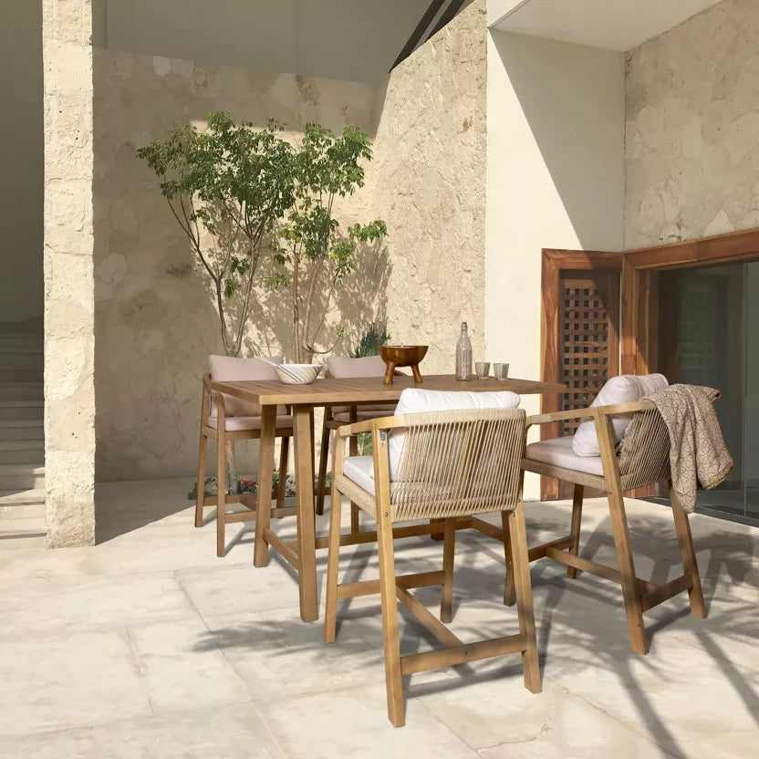 SAONA GARDEN BAR SET - Bar table with 4 high armchairs