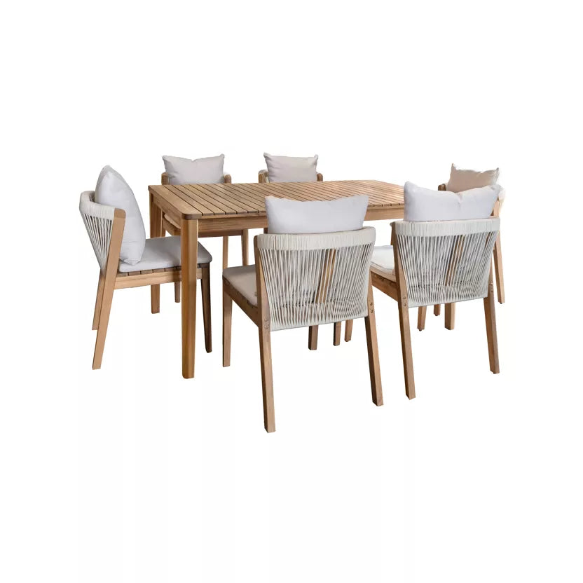 FIDJI GARDEN DINING SET - Table with 6 chairs