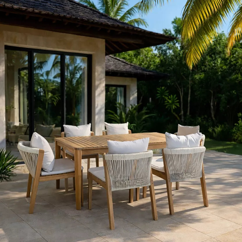FIDJI GARDEN DINING SET - Table with 6 chairs