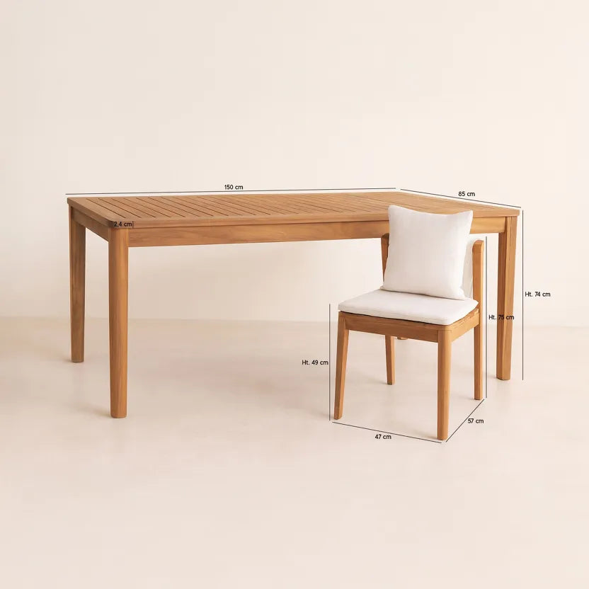 FIDJI GARDEN DINING SET - Table with 6 chairs