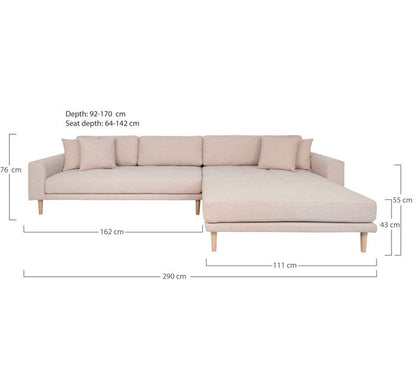 Lido Lounge Sofa 290x170 cm - nature