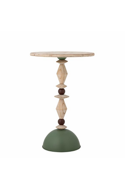 Mannelli Side Table H60 cm - Green / Firwood