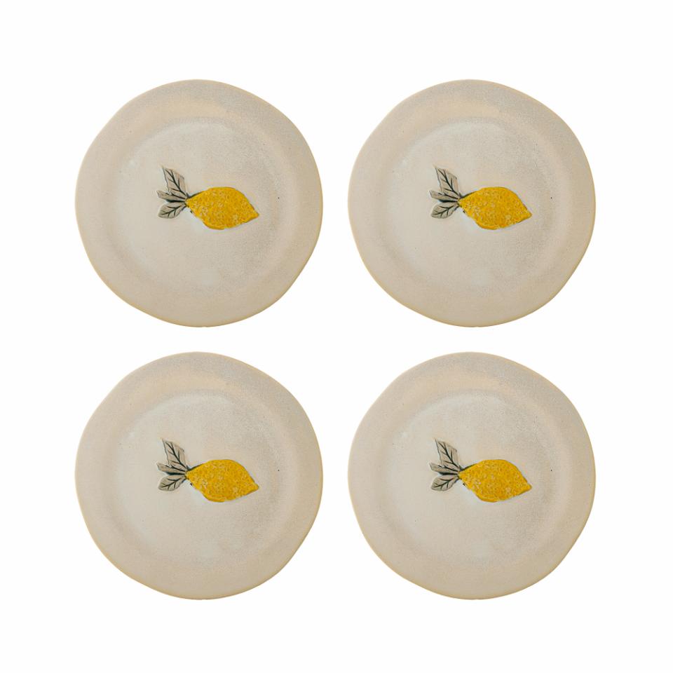Hadden Plate Ø21 cm - Set of 4 - Lemon