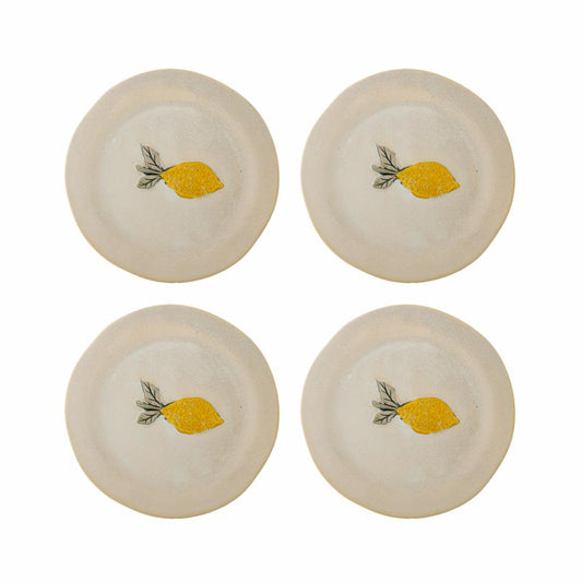 Hadden Plate Ø21 cm - Set of 4 - Lemon
