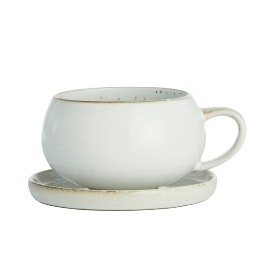 Amera cup/saucer 40 cl - white sands