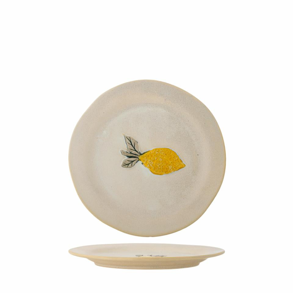 Hadden Plate Ø21 cm - Set of 4 - Lemon