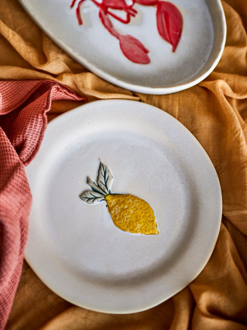 Hadden Plate Ø21 cm - Set of 4 - Lemon