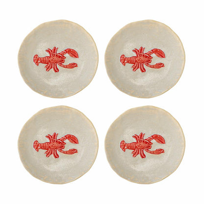 Hadden Plate Ø13 cm - Set of 4 - Lobster / Red