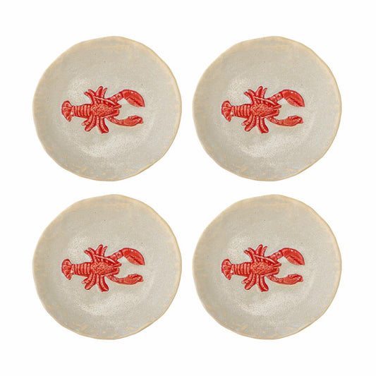 Hadden Plate Ø13 cm - Set of 4 - Lobster / Red