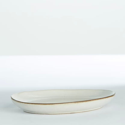 Amera dinner plate 29x22,5 cm - white sands