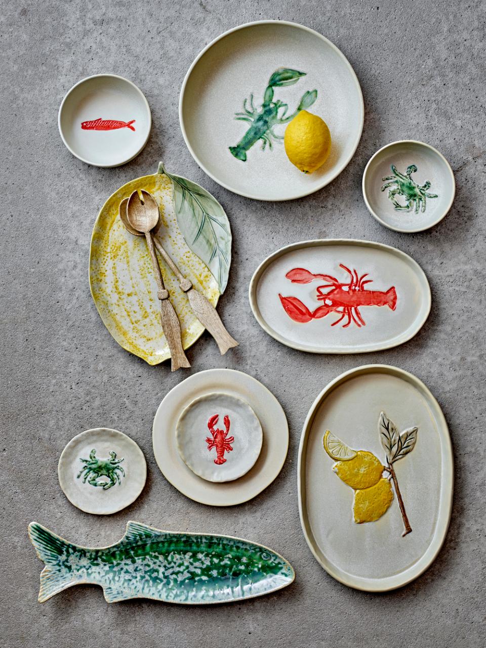 Hadden Plate 36x25 cm - Set of 4 - Lemon