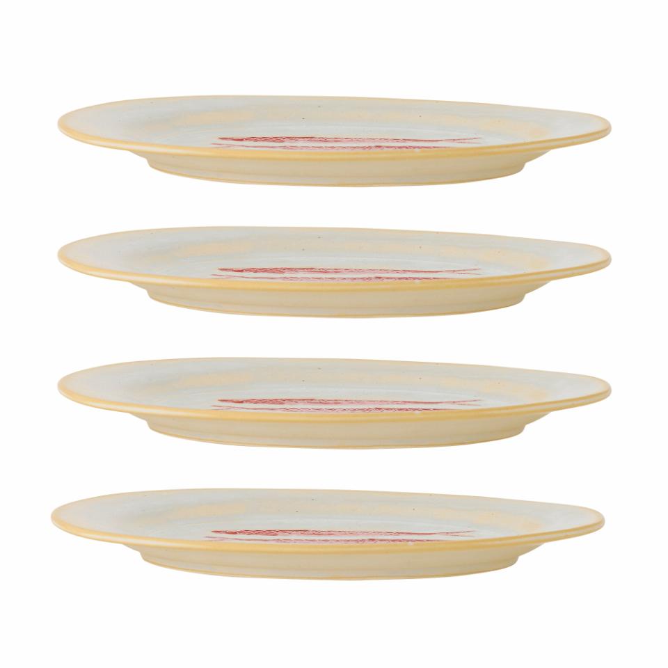 Hadden Plate Ø27 cm - Set of 4 - Fish / Red