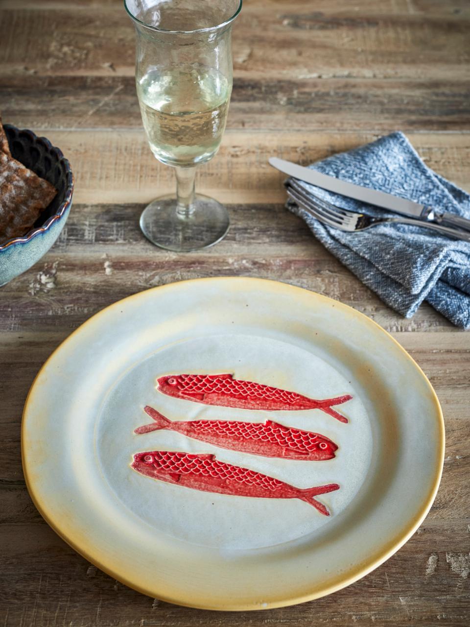 Hadden Plate Ø27 cm - Set of 4 - Fish / Red