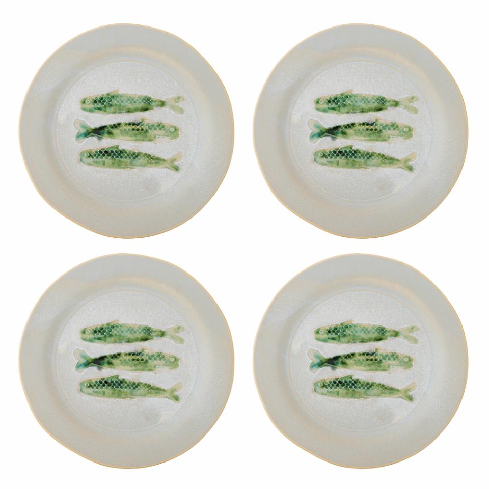 Hadden Plate Ø27 cm - Set of 4 - Fish / Green