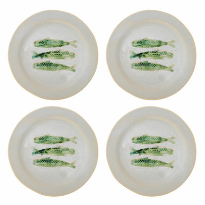Hadden Plate Ø27 cm - Set of 4 - Fish / Green