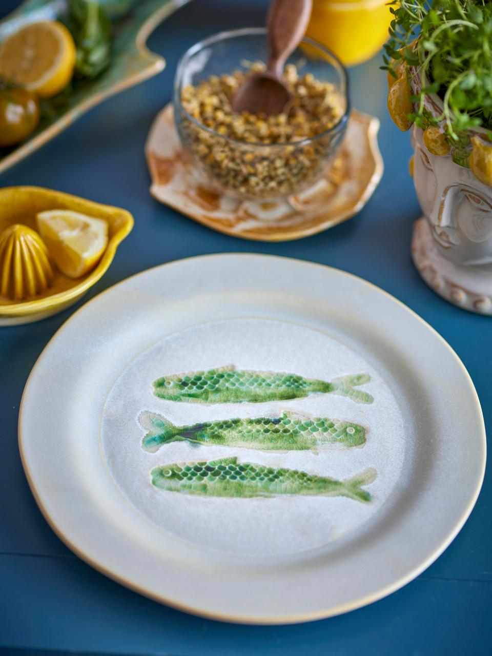 Hadden Plate Ø27 cm - Set of 4 - Fish / Green