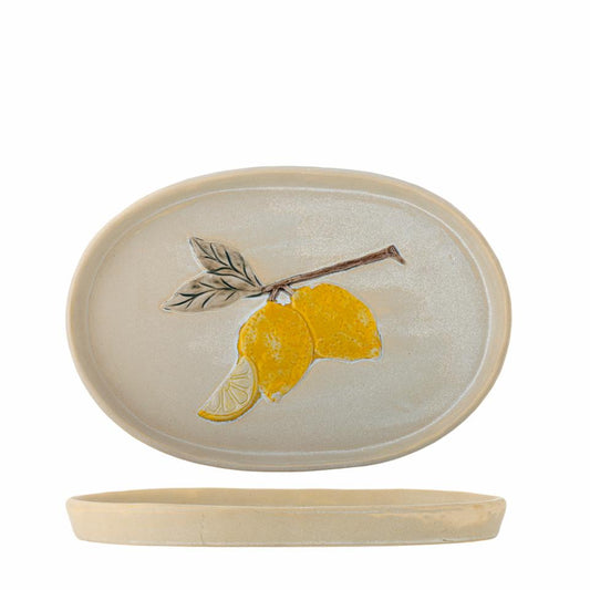 Hadden Plate 36x25 cm - Set of 4 - Lemon