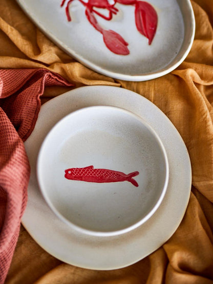 Hadden Bowl Ø14,5 cm - Set of 4 - Fish / Red