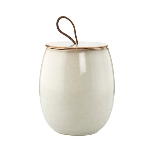 Amera jar H16 cm - white sands