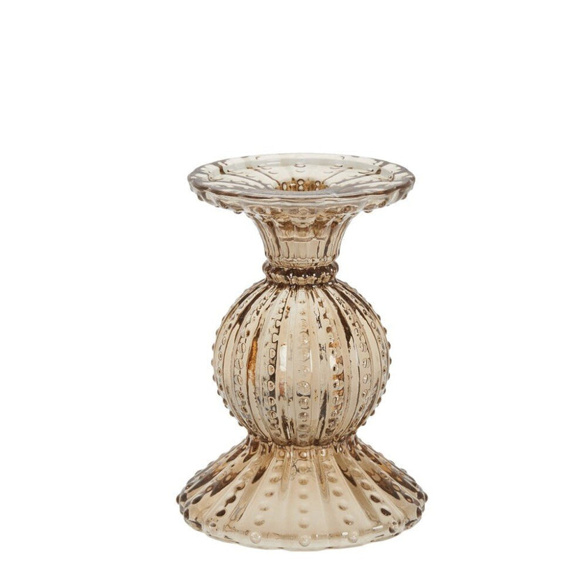 Silva candlestick H13,5 cm - golden brown