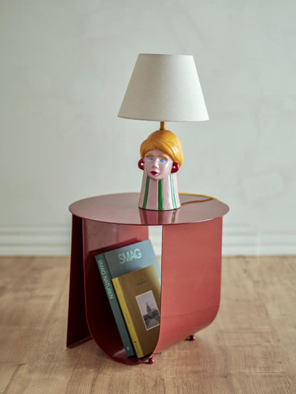 Cher Side Table - Red / Metal