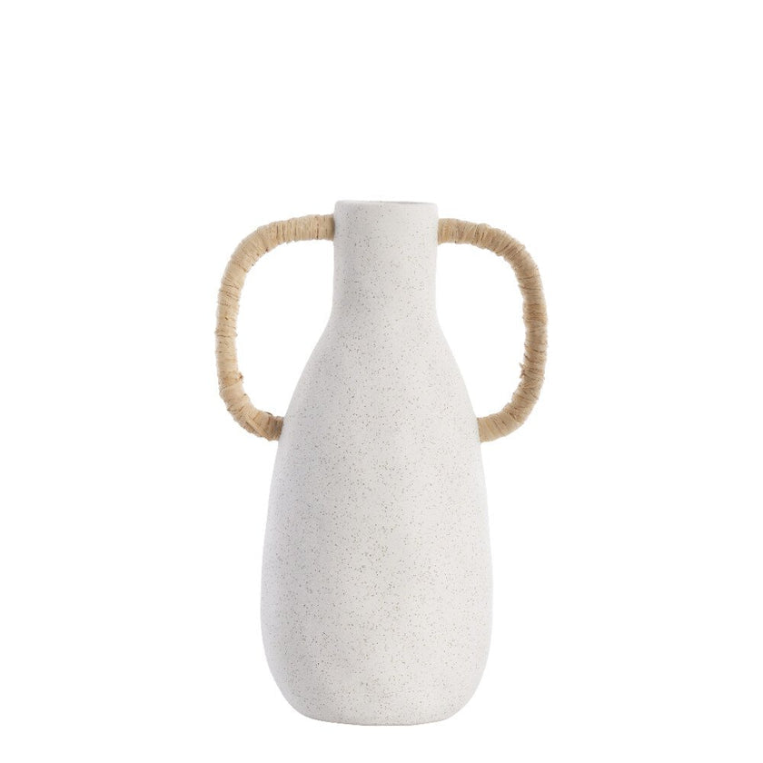 Jarrón decorativo Ayelle Al. 33,5 cm - blanco