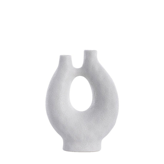 Ayla decoration vase H30 cm - white