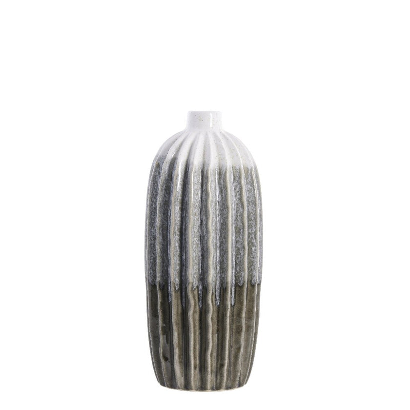 Aysia decoration vase H34 cm - white/grey