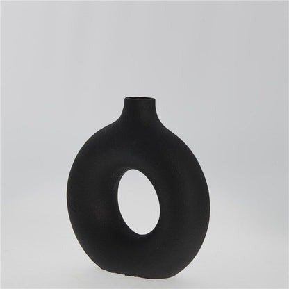 Jarrón decorativo Catia Al. 23,5 cm - negro