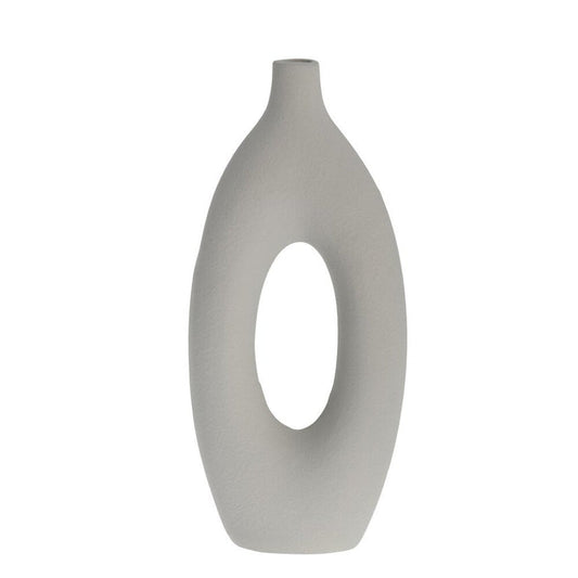 Jarrón decorativo Catia Al. 33 cm - gris plata