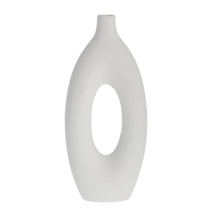 Jarrón decorativo Catia Al. 33 cm - blanco