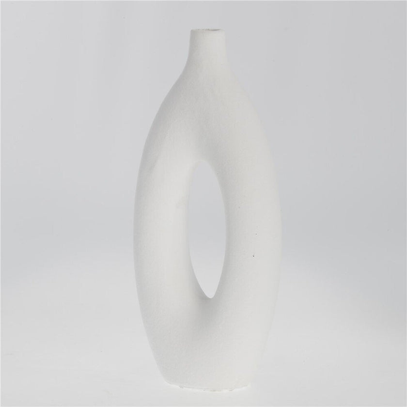 Jarrón decorativo Catia Al. 33 cm - blanco