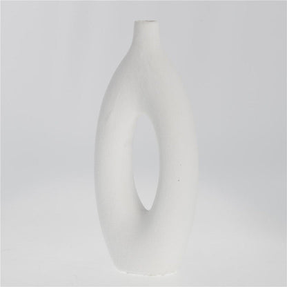 Jarrón decorativo Catia Al. 33 cm - blanco